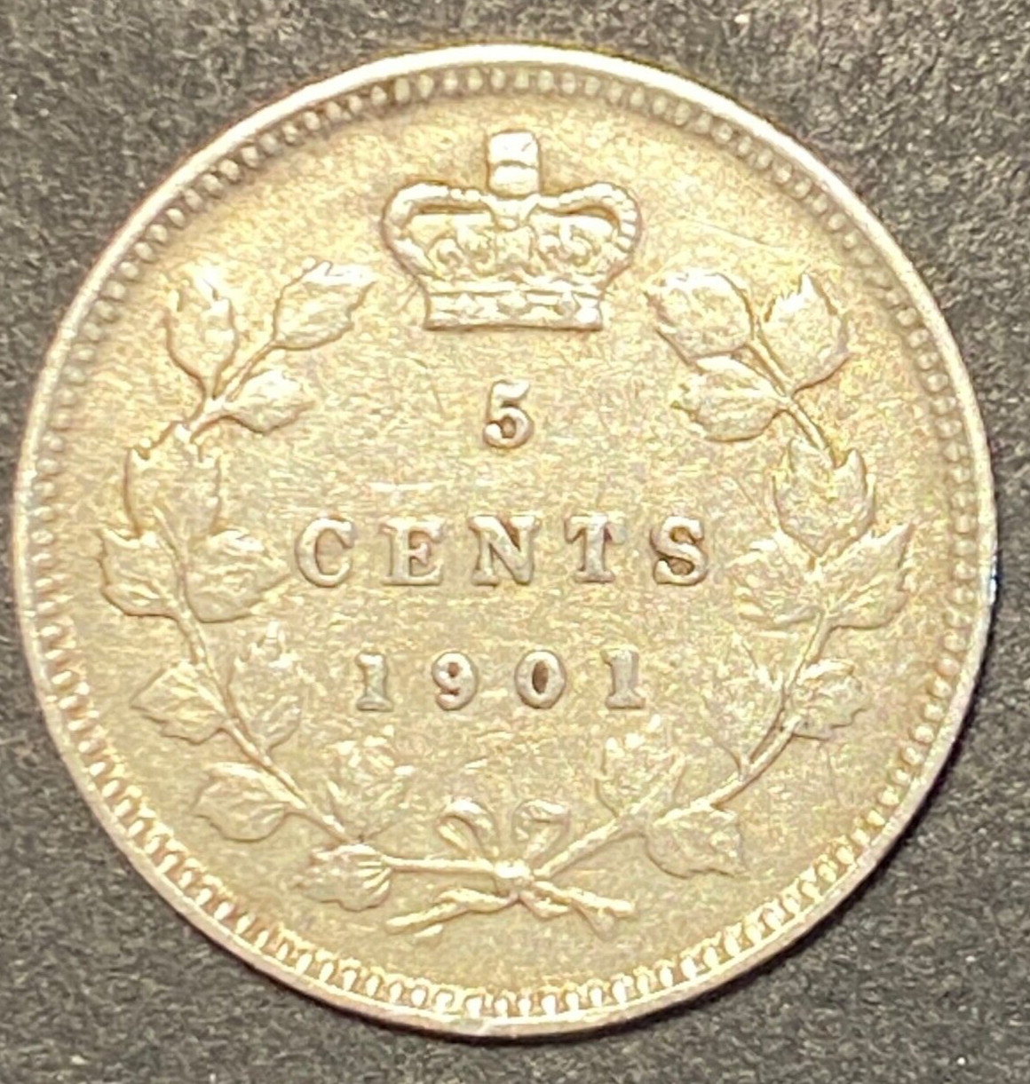 Canada 5 cents 1901 Silver - Mintage 2 million