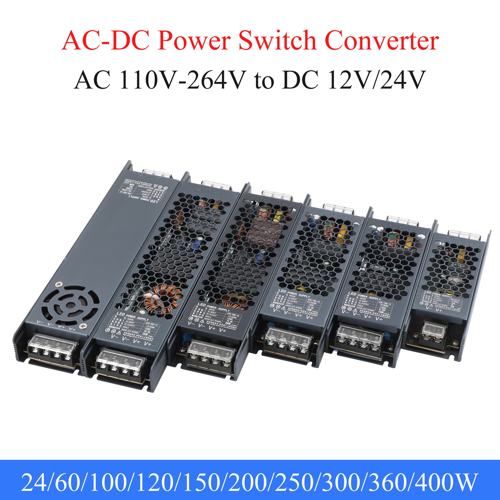 Ultra-thin Switching power supply DC12V 120W to AC110-264V Transformer For LED