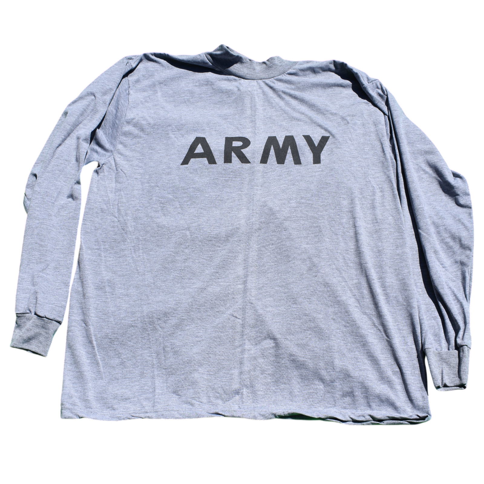 New US Army IPFU Long Sleeve Gray T-Shirt w/Reflective Logo -- XL Extra Large