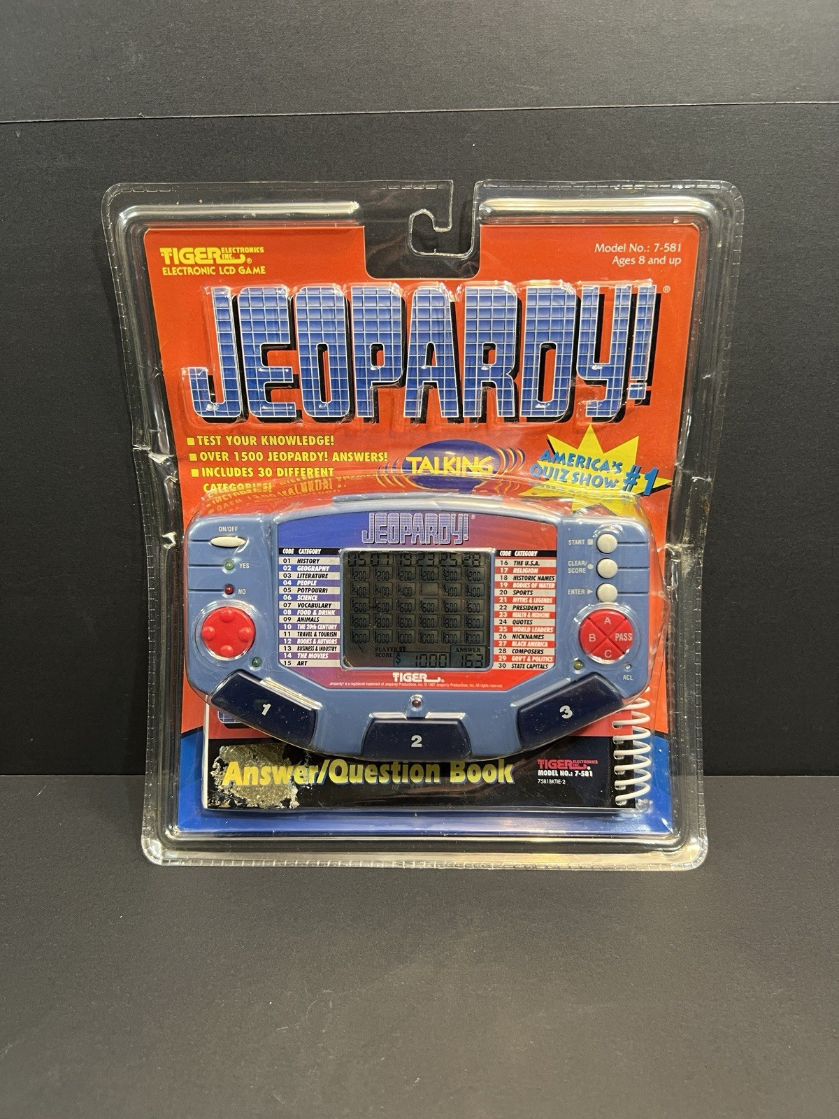 Tiger Jeopardy Electronic Game 7-581 NEW Sealed Vintage 1997 Talking