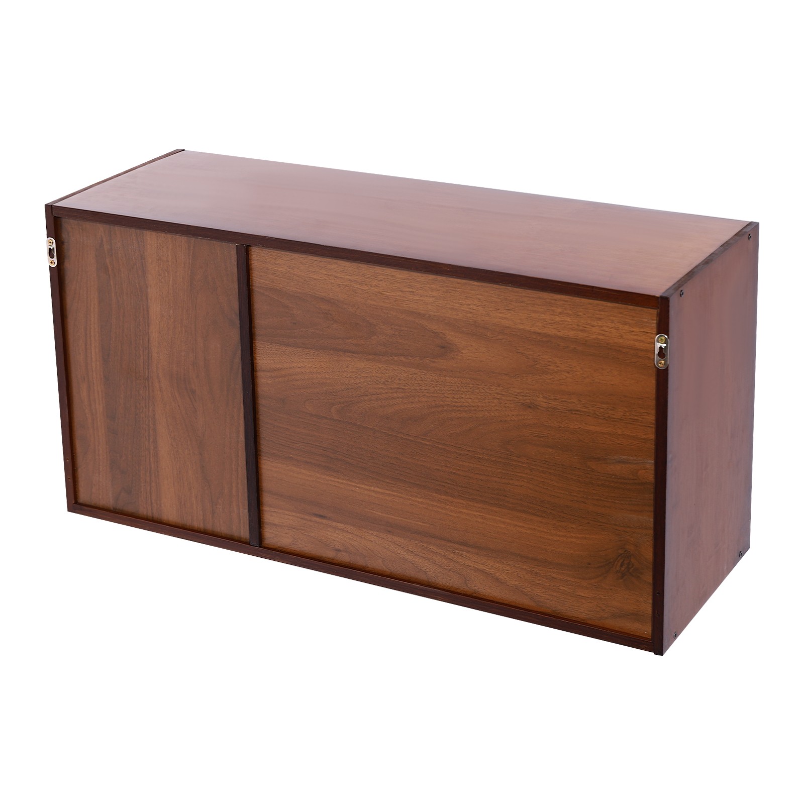 2 Tier Modern Walnut Cupboard, Plate/Cup Storage Cabinet, Kitchen Pantry Cabinet