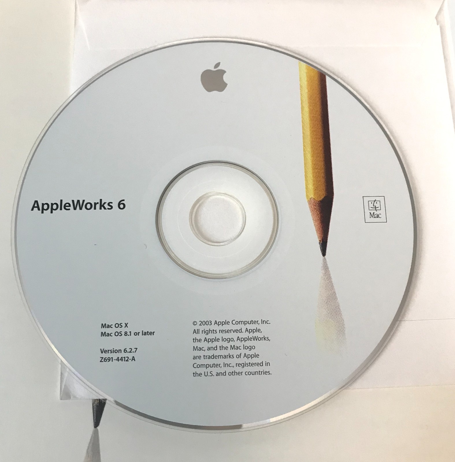 AppleWorks 6 Version 6.2.7 in box with all paperwork and disc