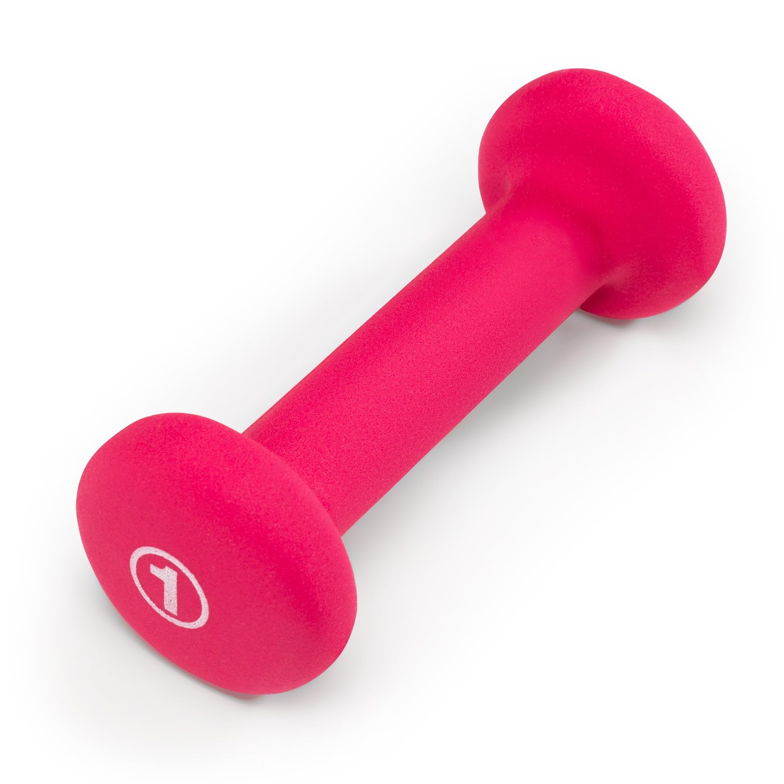 Dumbbell Hand Weights, Neoprene Coated, Single or Pair, Workout, Pink