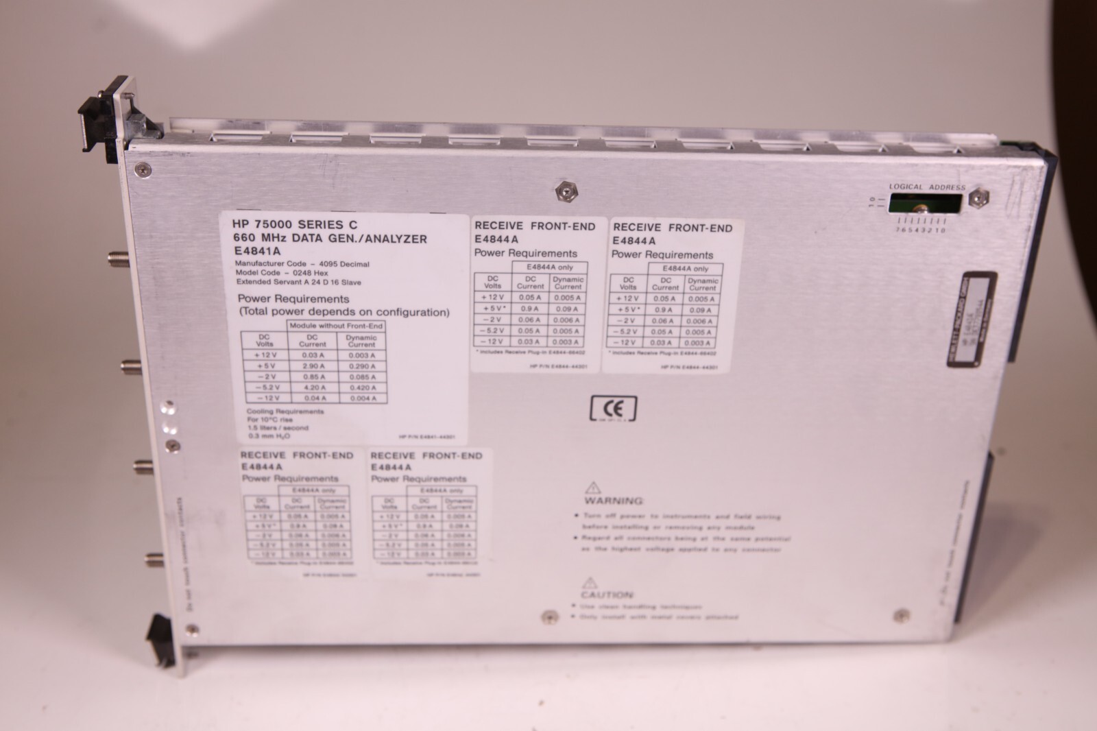 HP E4841A 75000 Series C 660MHz Data Gen Analyzer Module