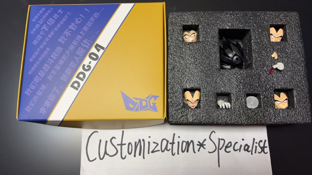 DDG-04 custom 1/12 shf 24000 vegeta 2.0 Black Hair Head Sculpture kit No Figure