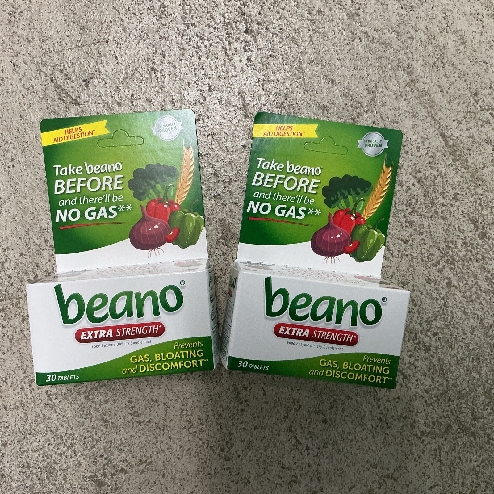 X2 Beano Extra Strength Gas Relief Tablets 30 Ct. (60 Total) Count Vegetarian