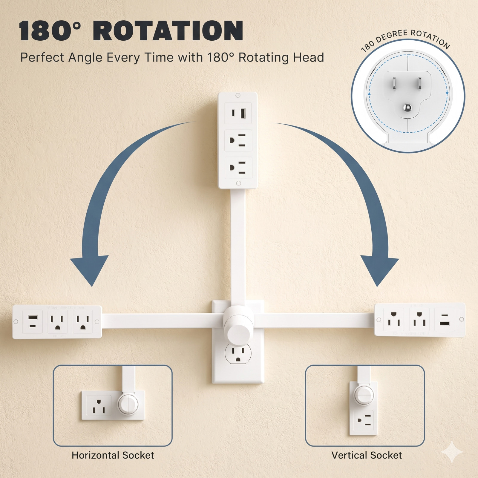 Electrical Outlet Extender Stick – Extendable Wall Outlet Extension for Hard