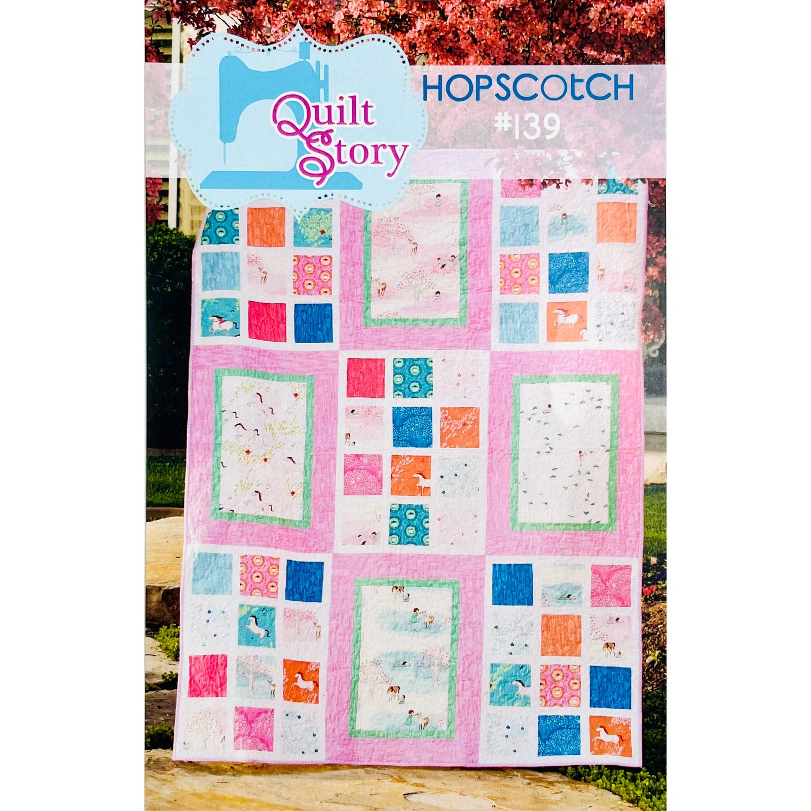 Windowpane Quilt PATTERN: Hopscotch #139 from Quilt Story, 2014