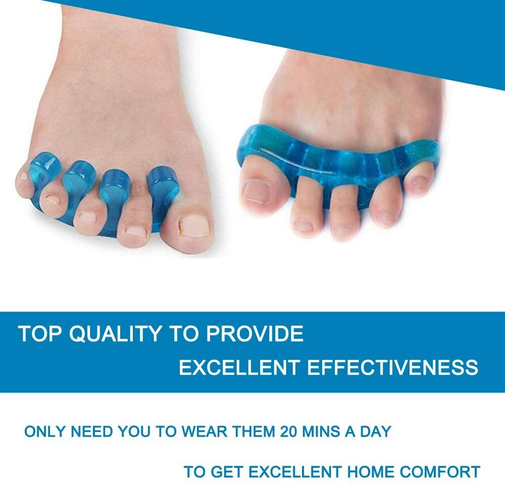 Premium Gel Toe Separators-Spacers & Straighteners-Bunion Correctors-5 Pc Set