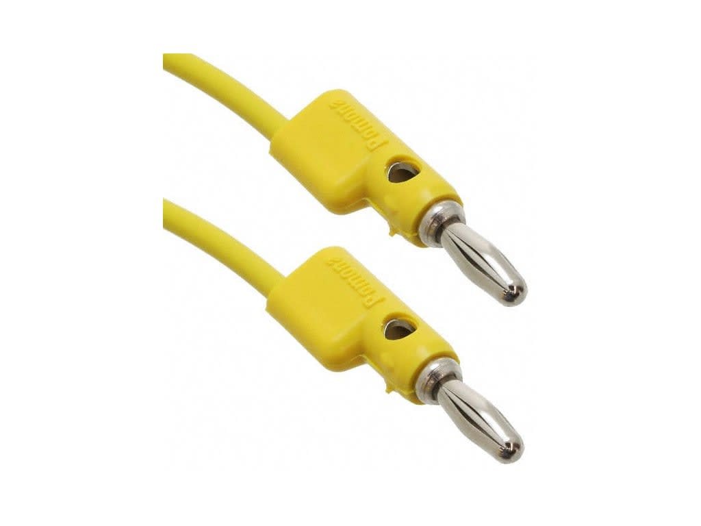 Pomona B-24-4 - Stack-Up Banana Plug Patch Cord, 24', Yellow