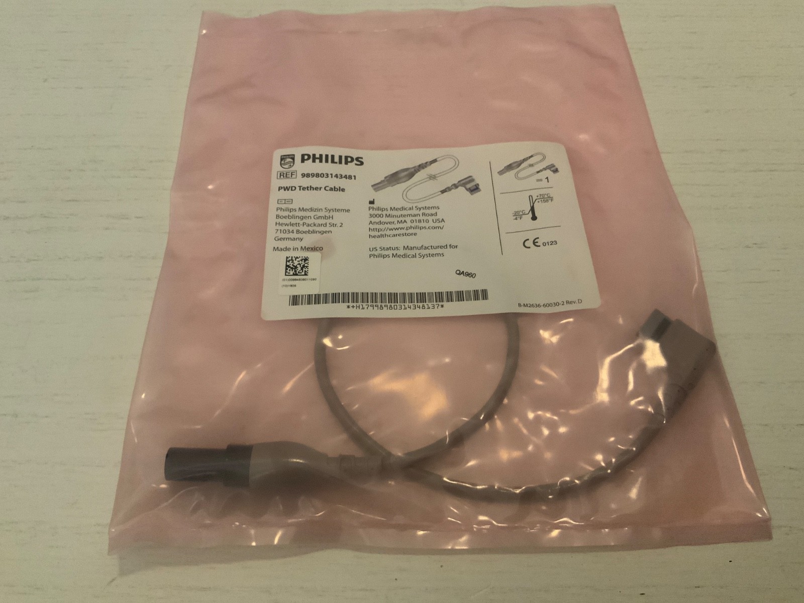 Philips 989803143481 PWD Tether Cable in Original Packaging
