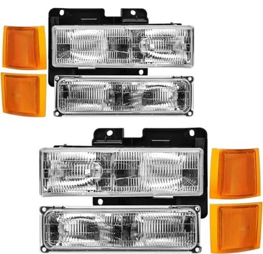 Headlight Assembly Compatible with 1994-1998 OBS Chevy 1994-1998 Chevy
