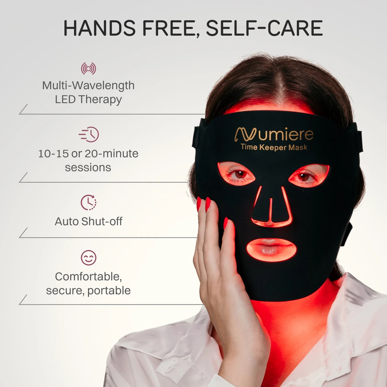 BRAND NEW!!!!! Numiere Time Keeper LED Face Mask Blue / Red / NIR Light Therapy