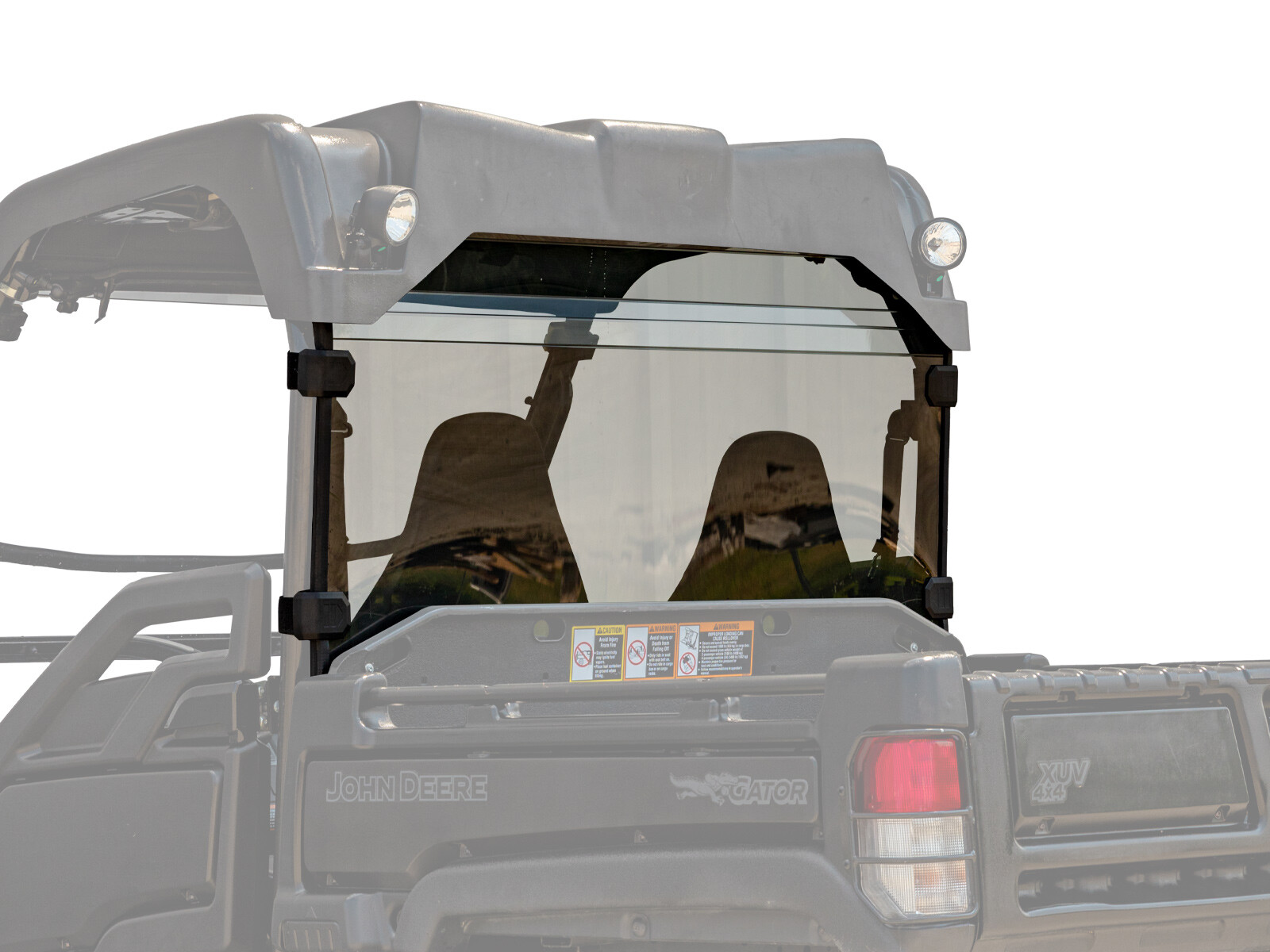 SuperATV Heavy Duty Rear Windshield for John Deere Gator 620i / 625i / 825i