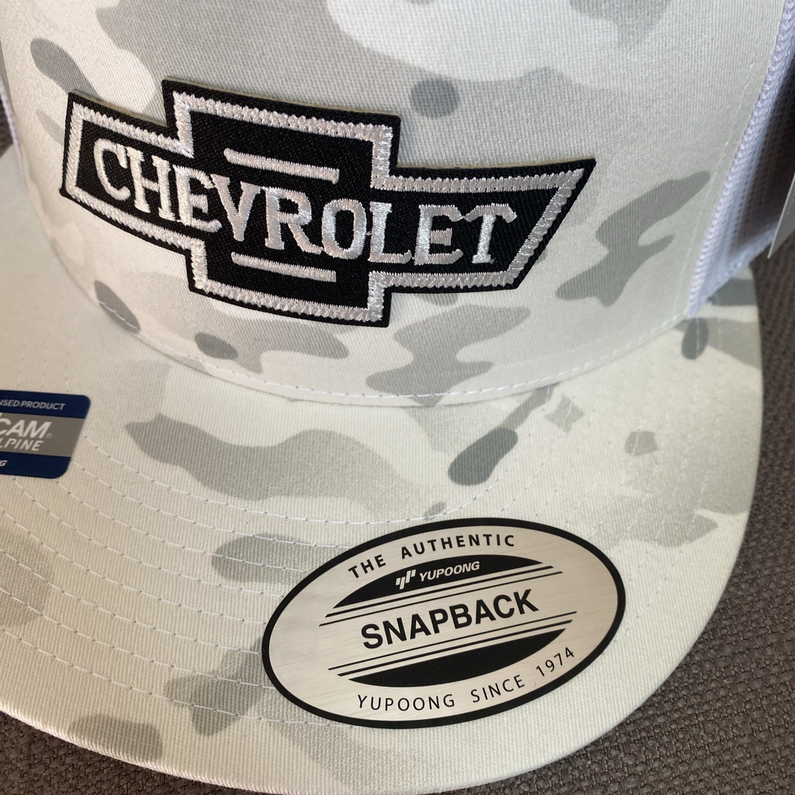 Chevrolet Chevy embroidered patch On flatbill Snapback Trucker Hat Yupoong