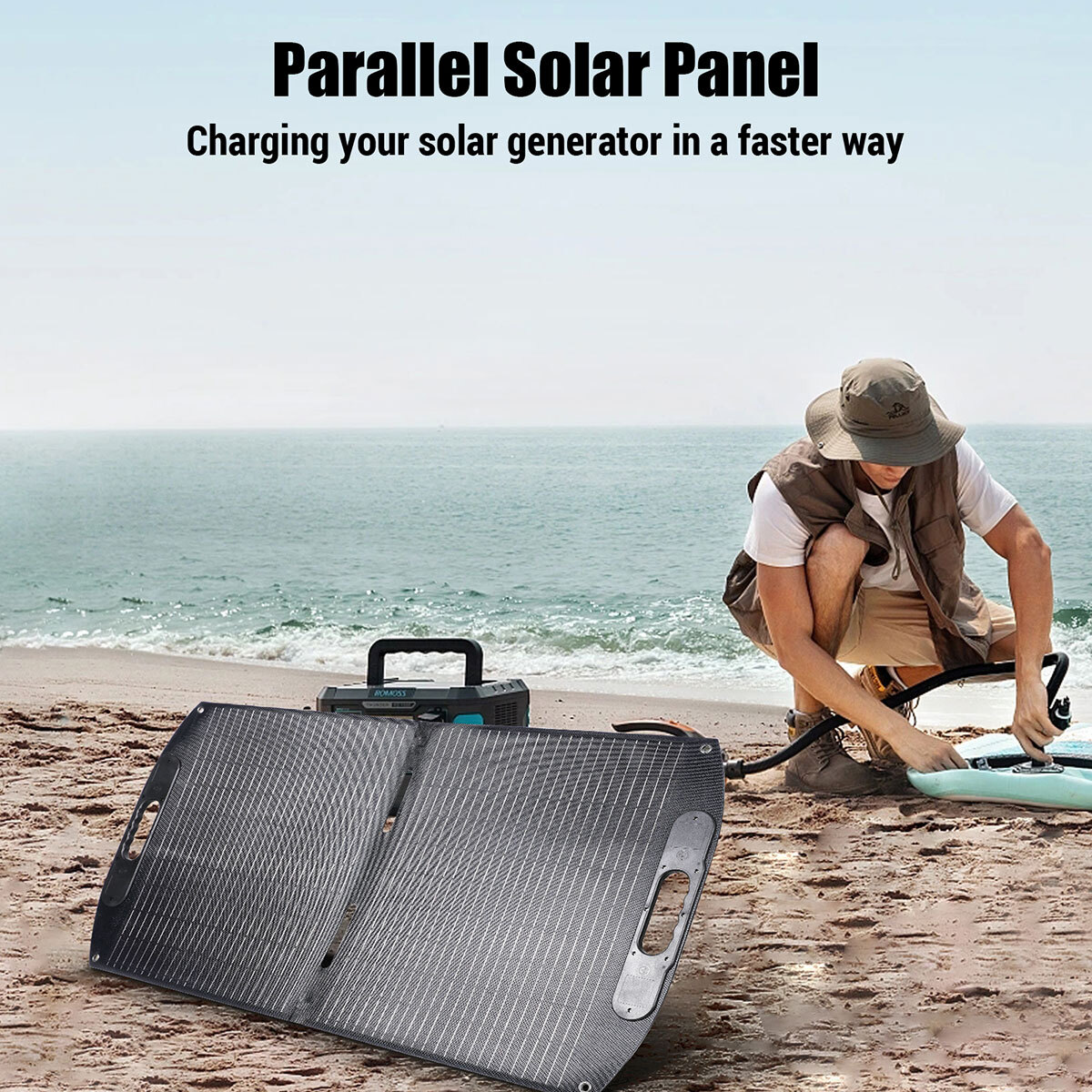 100W 200W Solar Panel Foldable 12V Mono ETFE Solar Panel for RV Caravan Boat
