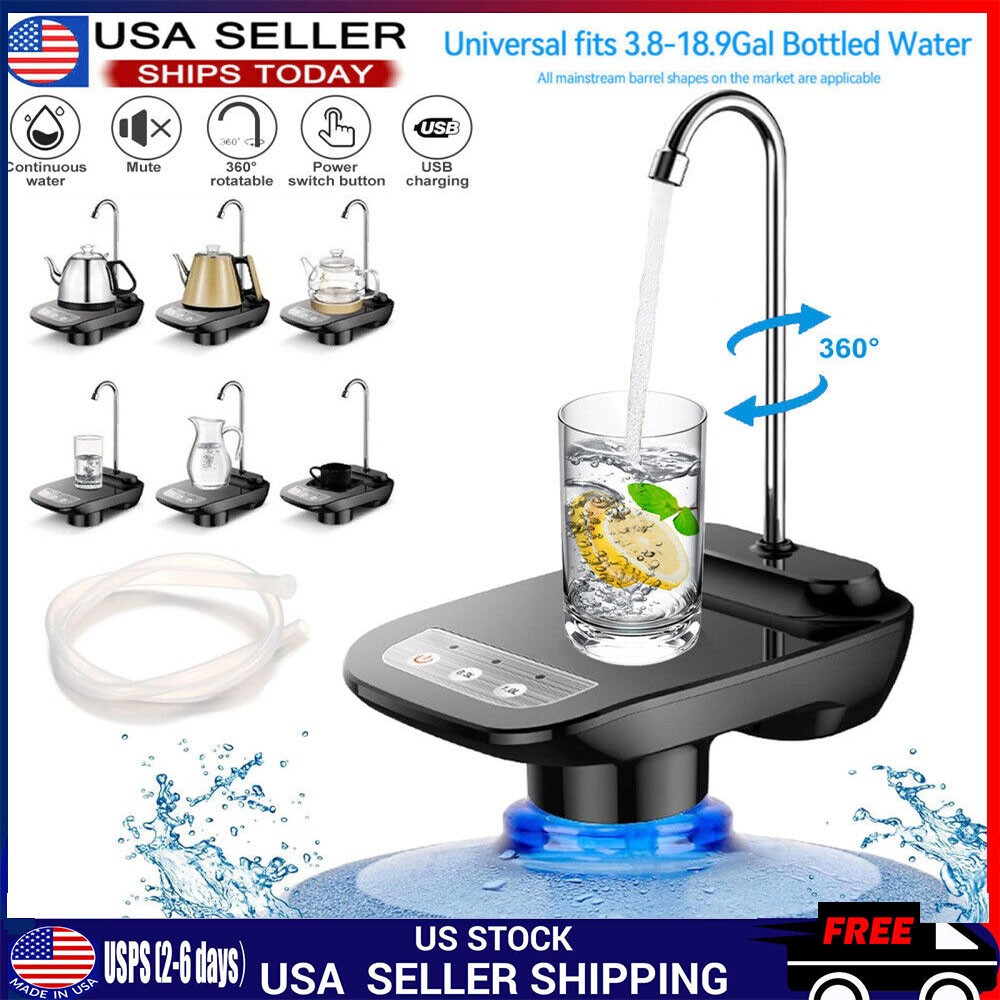Universal Bottle 5 Gallon USB Pump Water Jug Automatic Dispenser Electric Switch