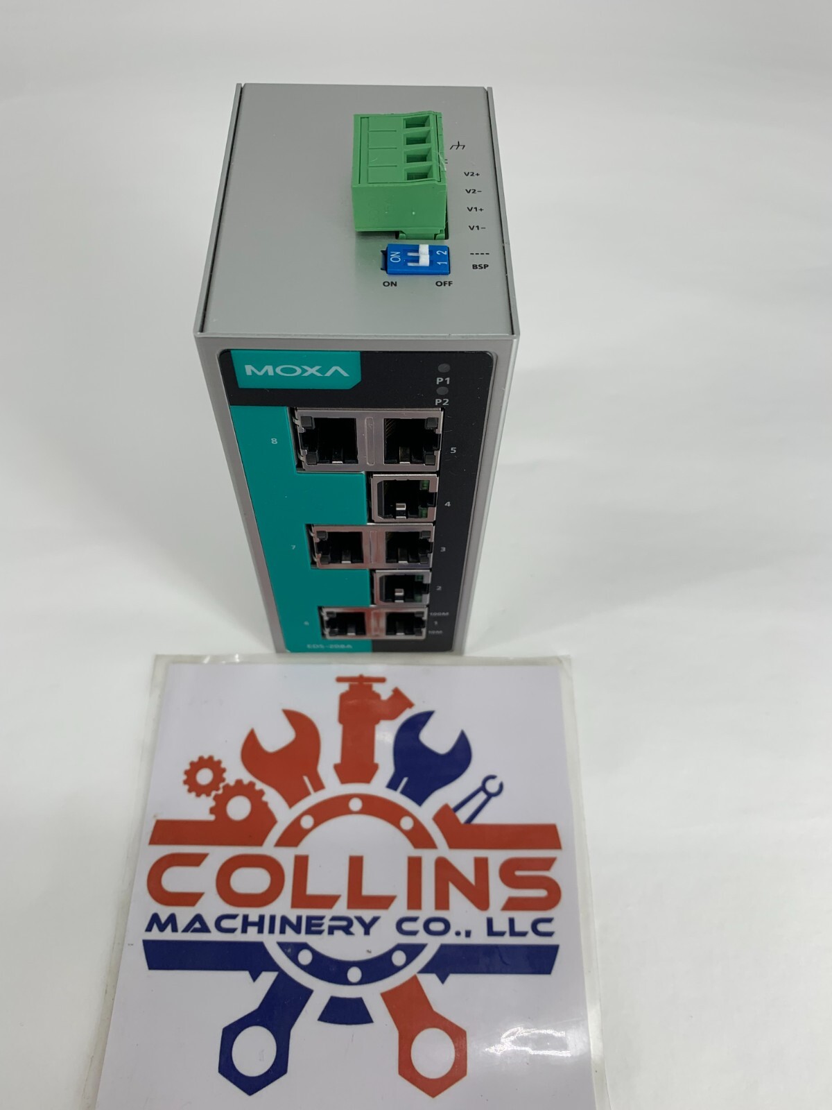 MOXA EDS-208A 8-Ports Unmanaged Ethernet Switch Input 12/24/48VDC Rev. 2.0.0