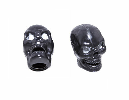 Bike Valve Caps Skull Black Schrader Valve. Bike parts,Bicycle parts.
