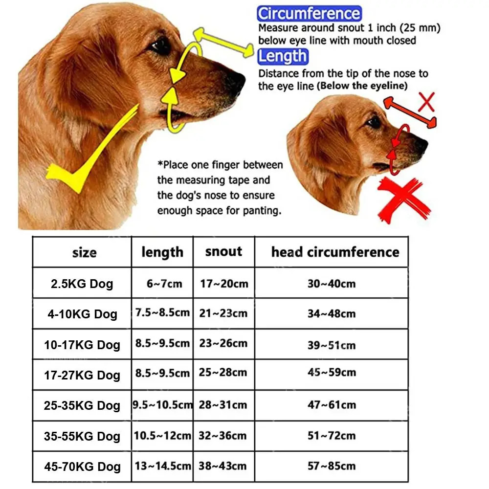 Durable Anti-biting Adjustable Dog Muzzle with Reflective Strip Can Drink Water