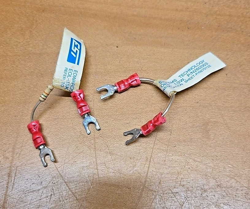 TWO GE EDWARDS EST EOL-15k Ohm 1/2 W EST 3 End Of Line Resistors bmc BIN23