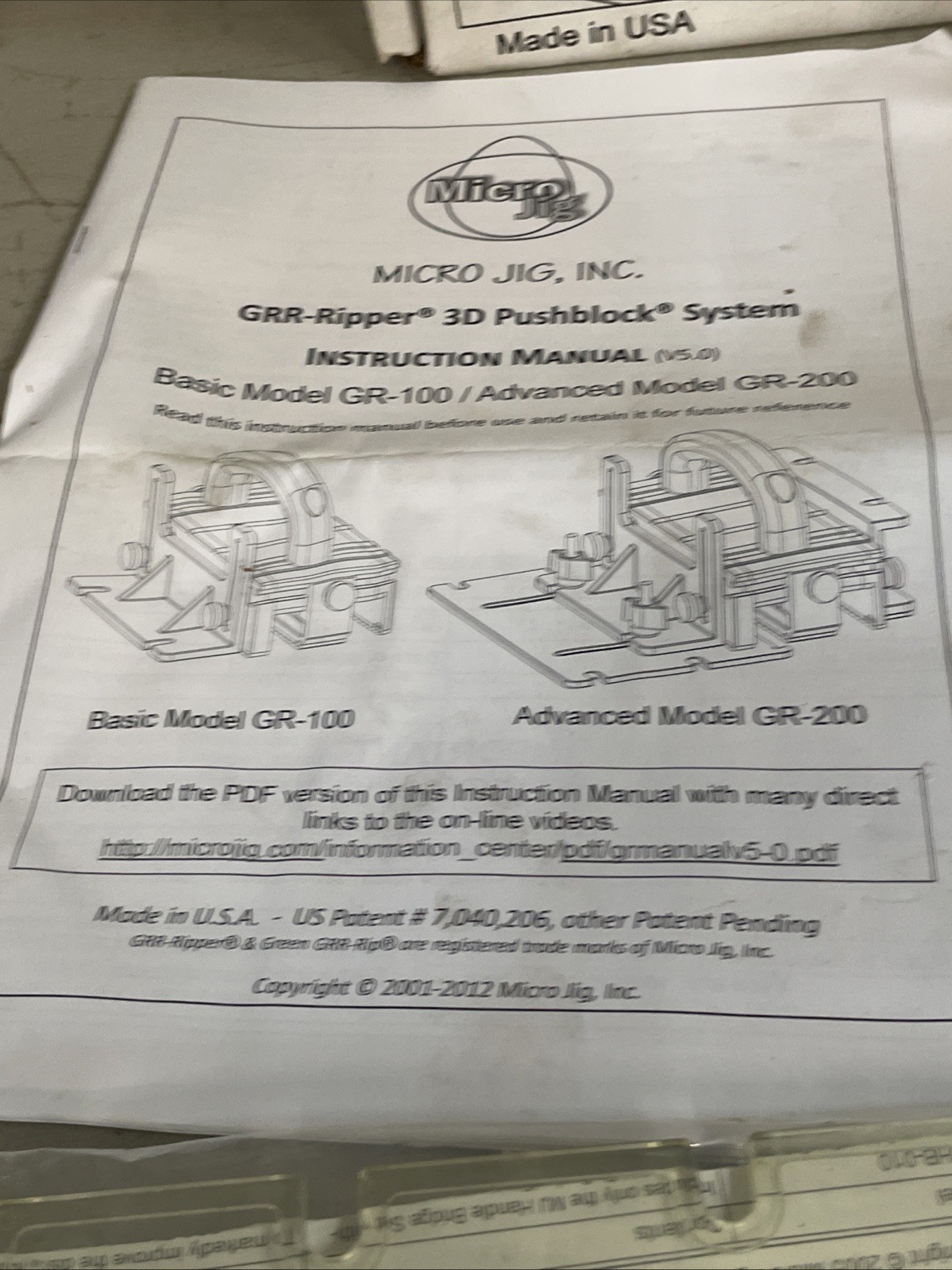 Micro Jig Grr-Ripper System Advanced Model GR-200Y