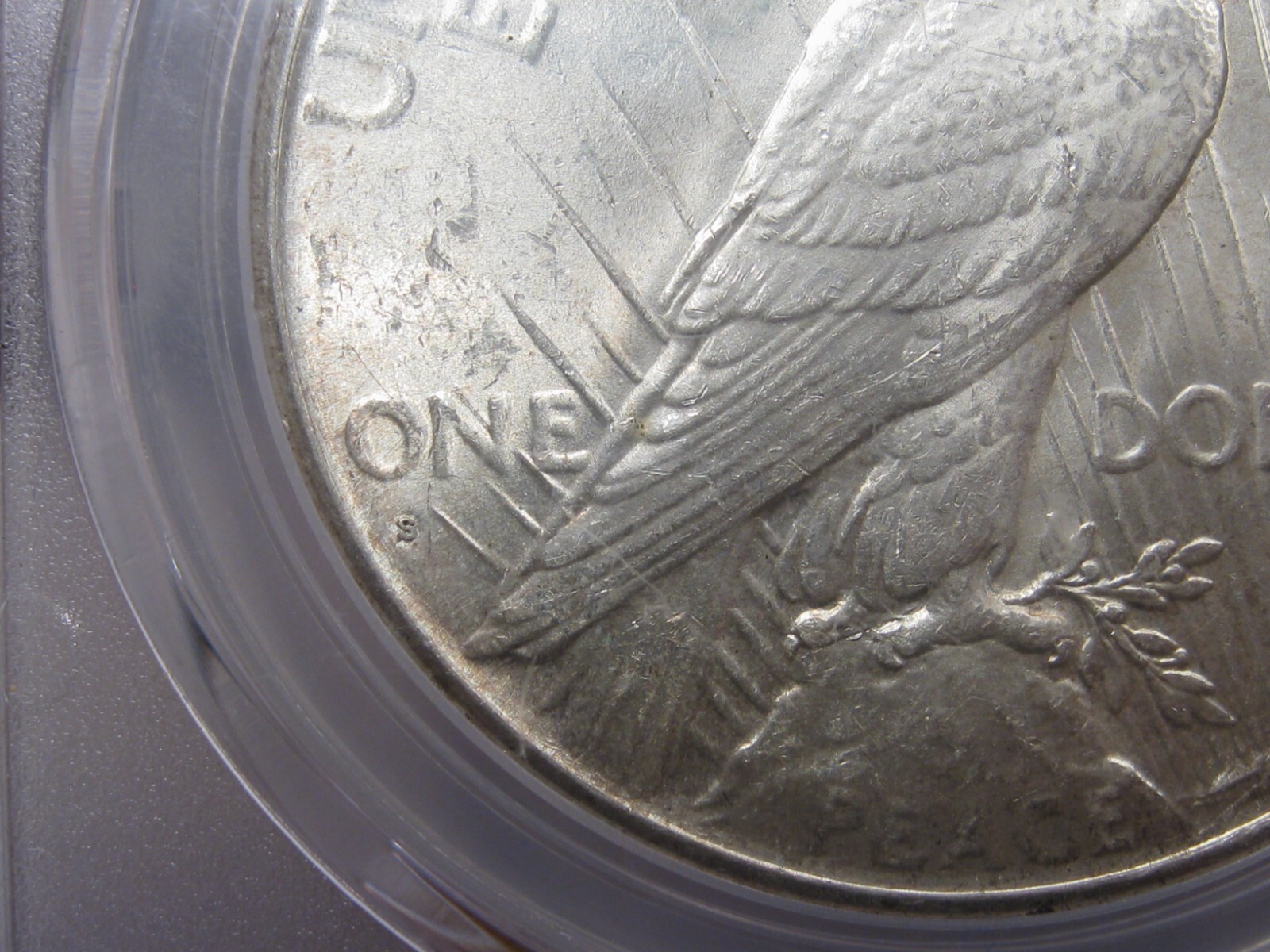 BU 1926-s Silver PEACE Dollar. PCGS MS63.