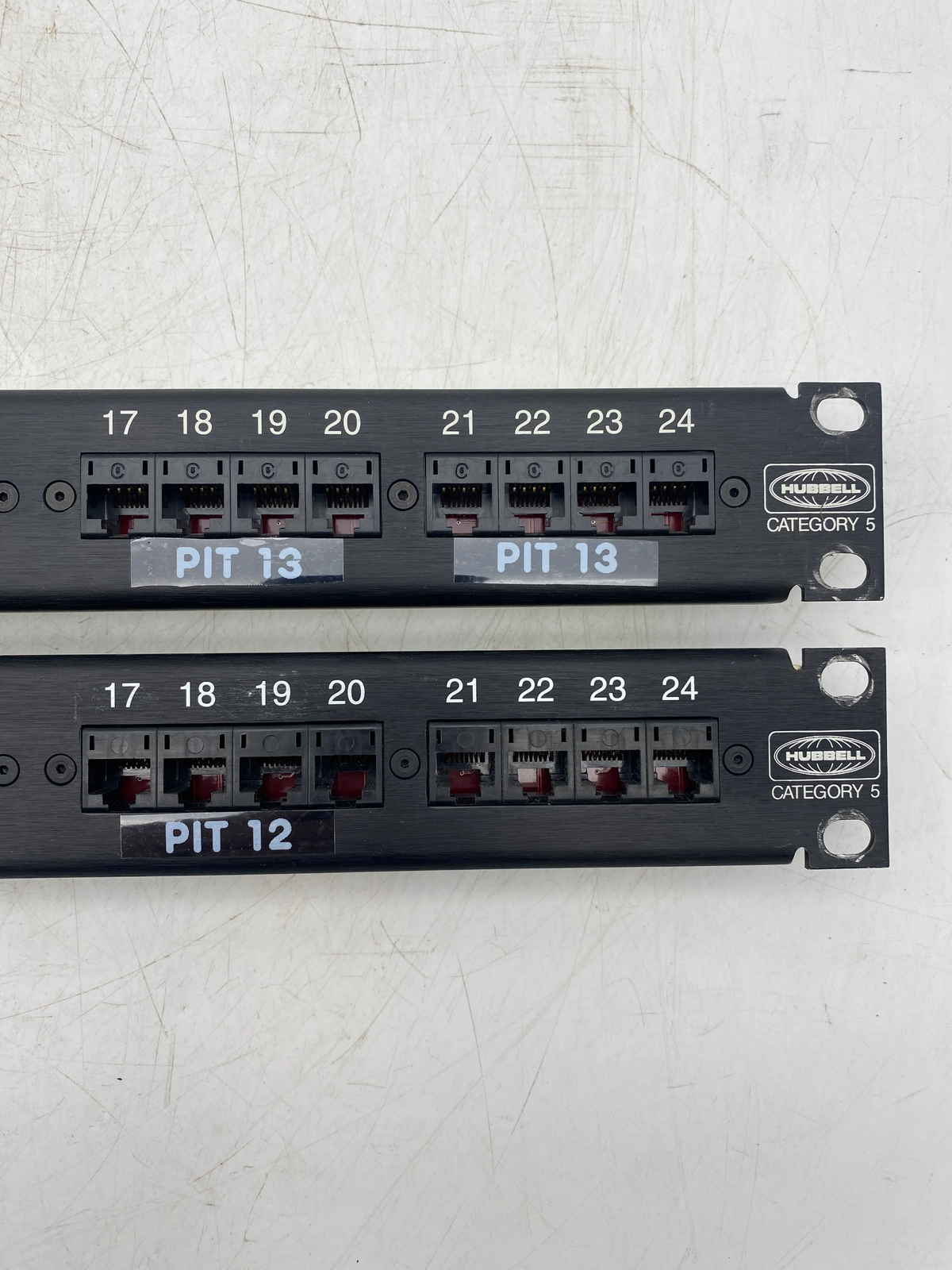 Hubbell MCC5803110A19E T568B 24-Port Patch Panel, Cat. 5 *Lot of (2)* (Used)