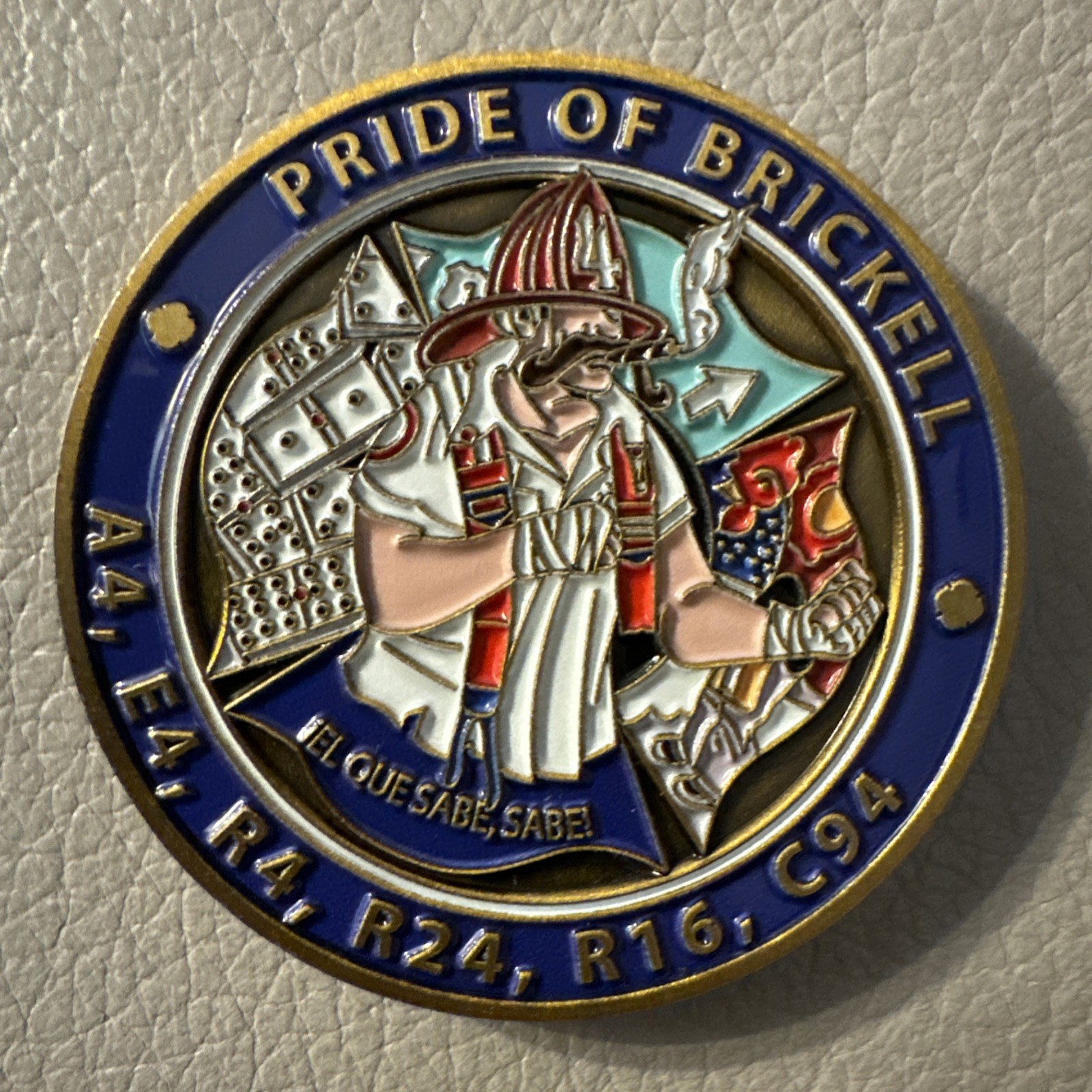 Miami Fire Department 4 House Challenge Coin - Pride Of Brickell
