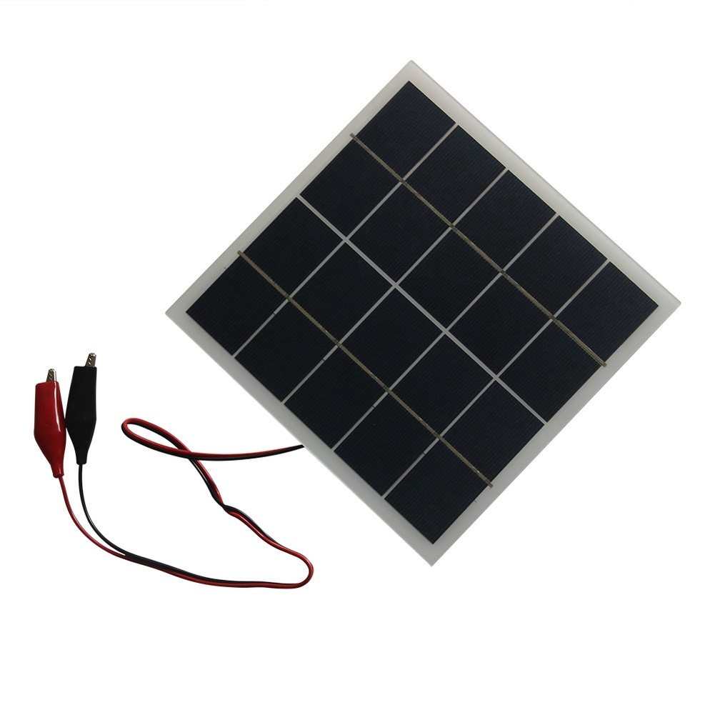 4W 5V Polycrystalline Solar Panel with Clip for DIY Small Device Charging