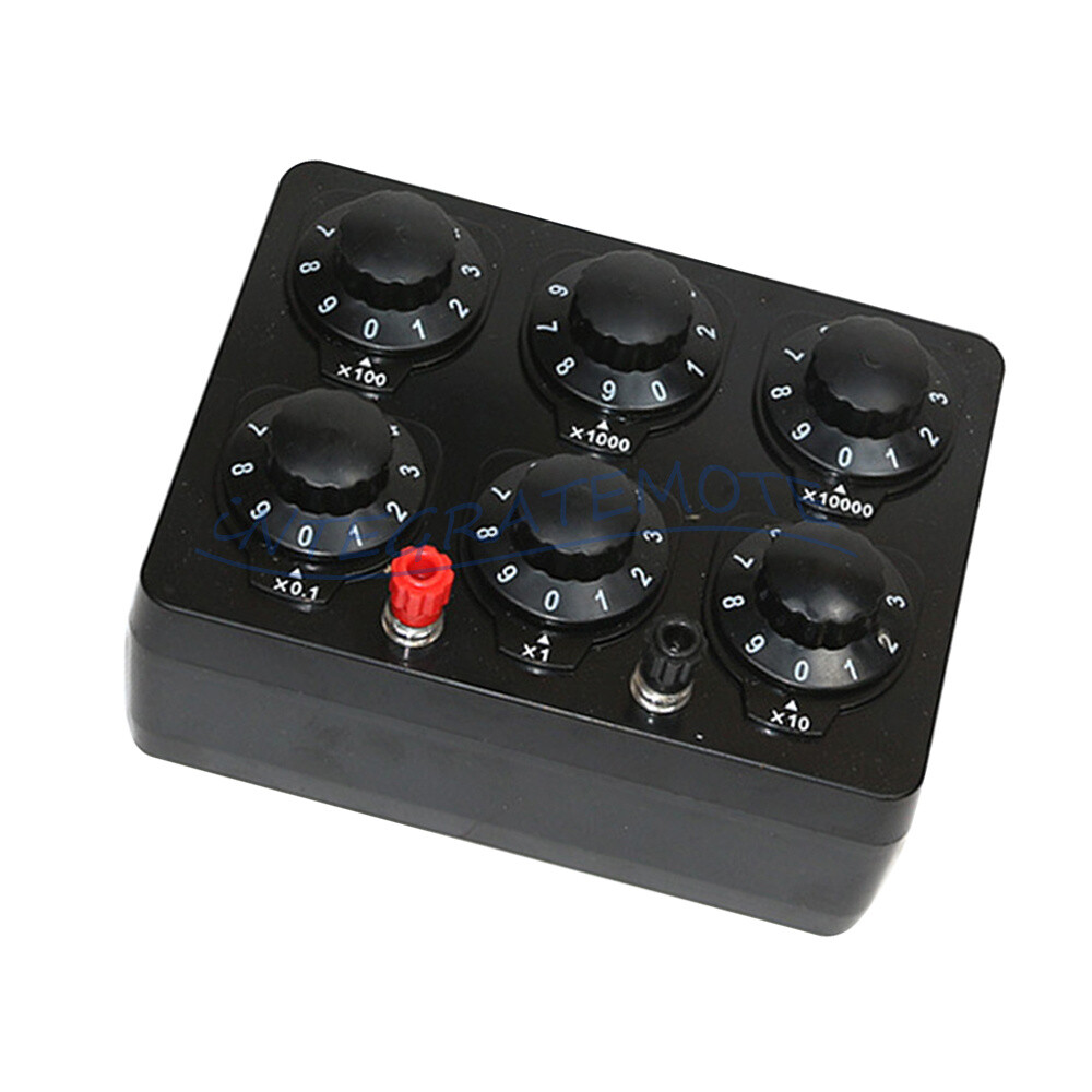 0-99999Ohm 0.5W 6knobs Simple Resistance Box Resistor Electrical teaching-