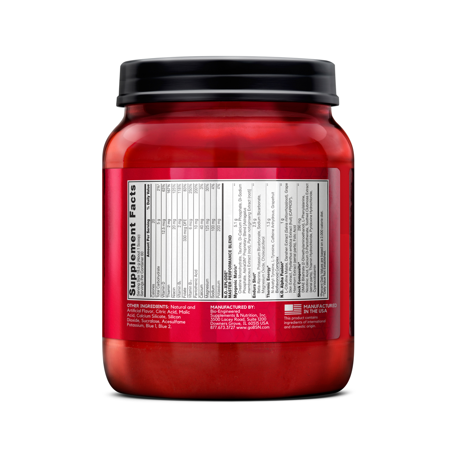 BSN NO XPLODE 3.3B BLUE RASPBERRY 2.45LB