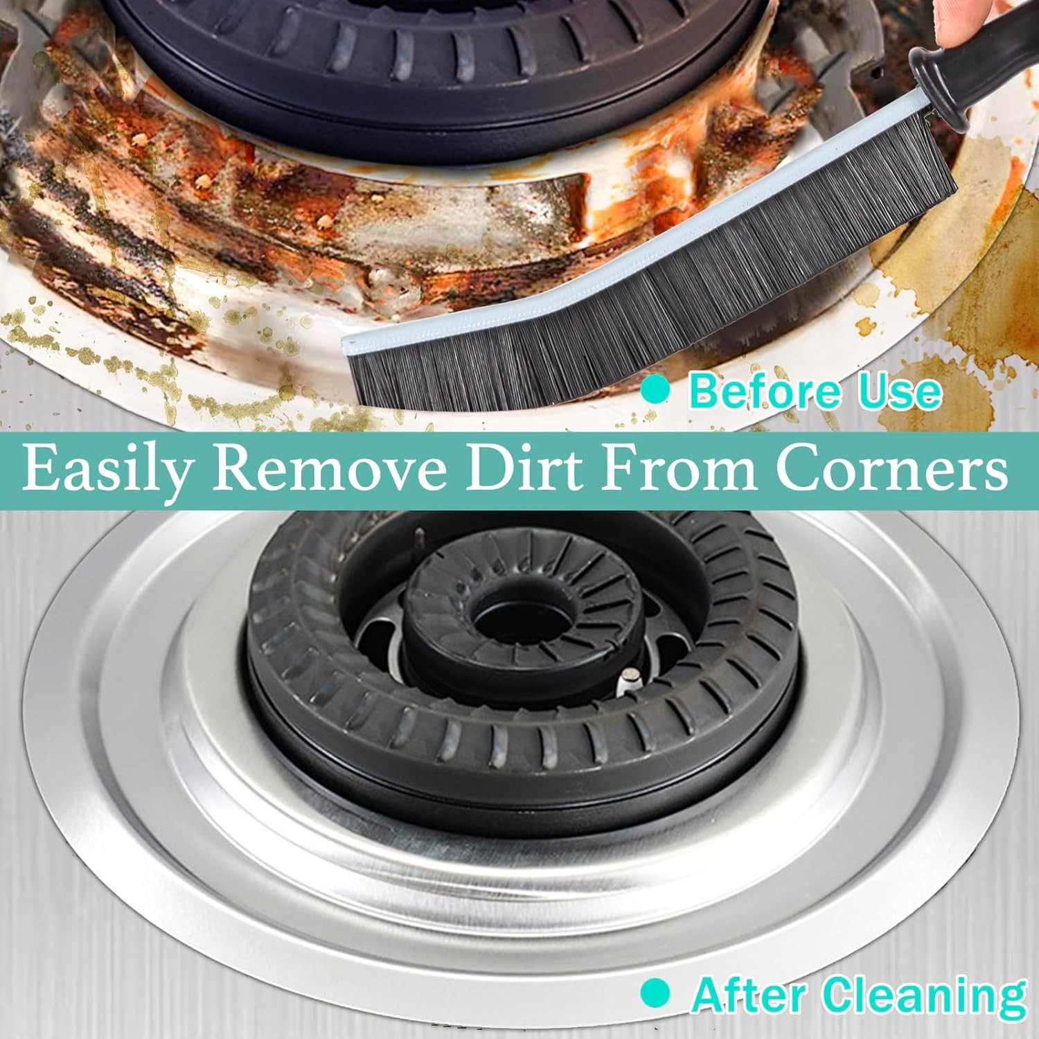 Crevice Cleaning Brush，Hard-Bristled Grout Brush，2024 New Multifunctional Ga