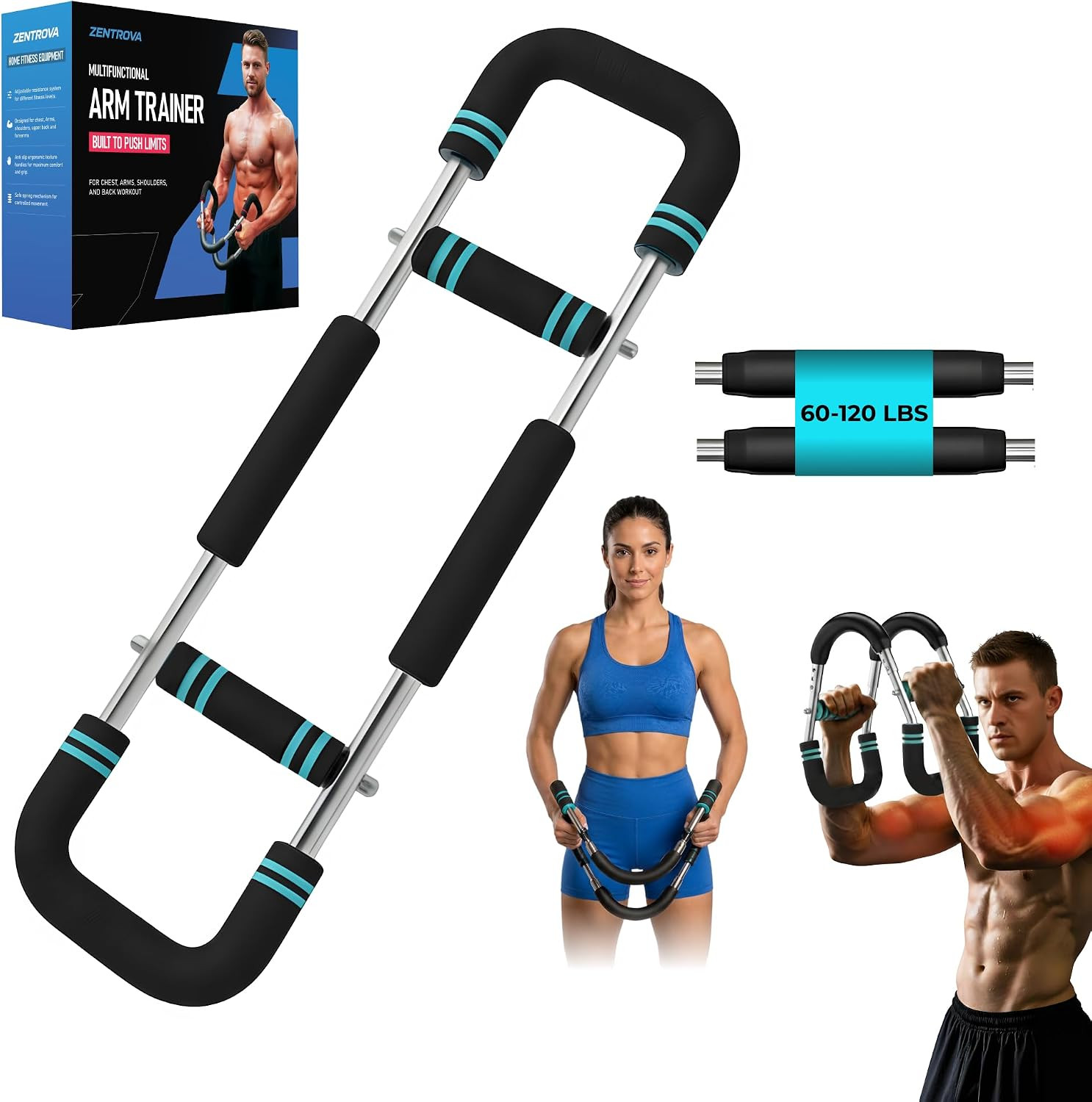 Twister Arm Trainer for Men & Women, Adjustable Chest Workout Equipment | 30–120