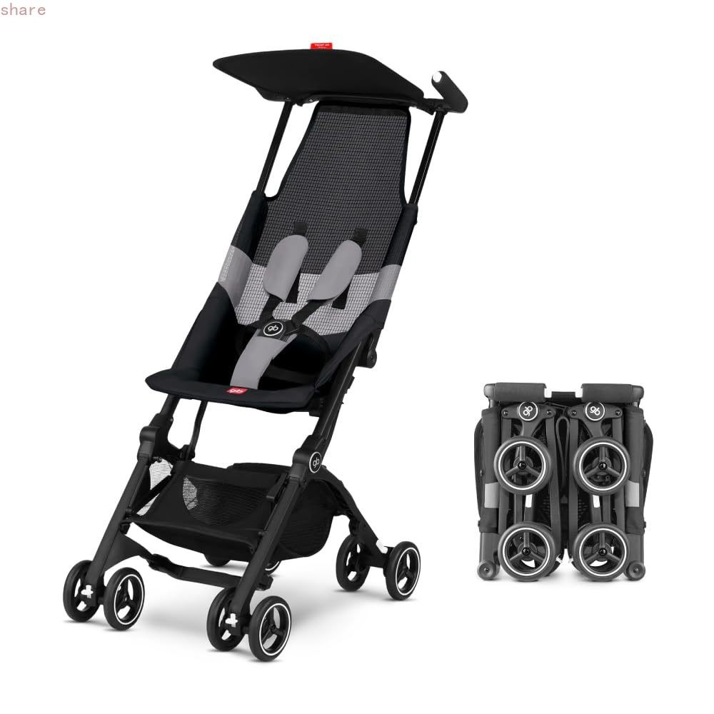 gb Pockit Air All Terrain Ultra Compact Lightweight Travel Stroller, Pockit Air