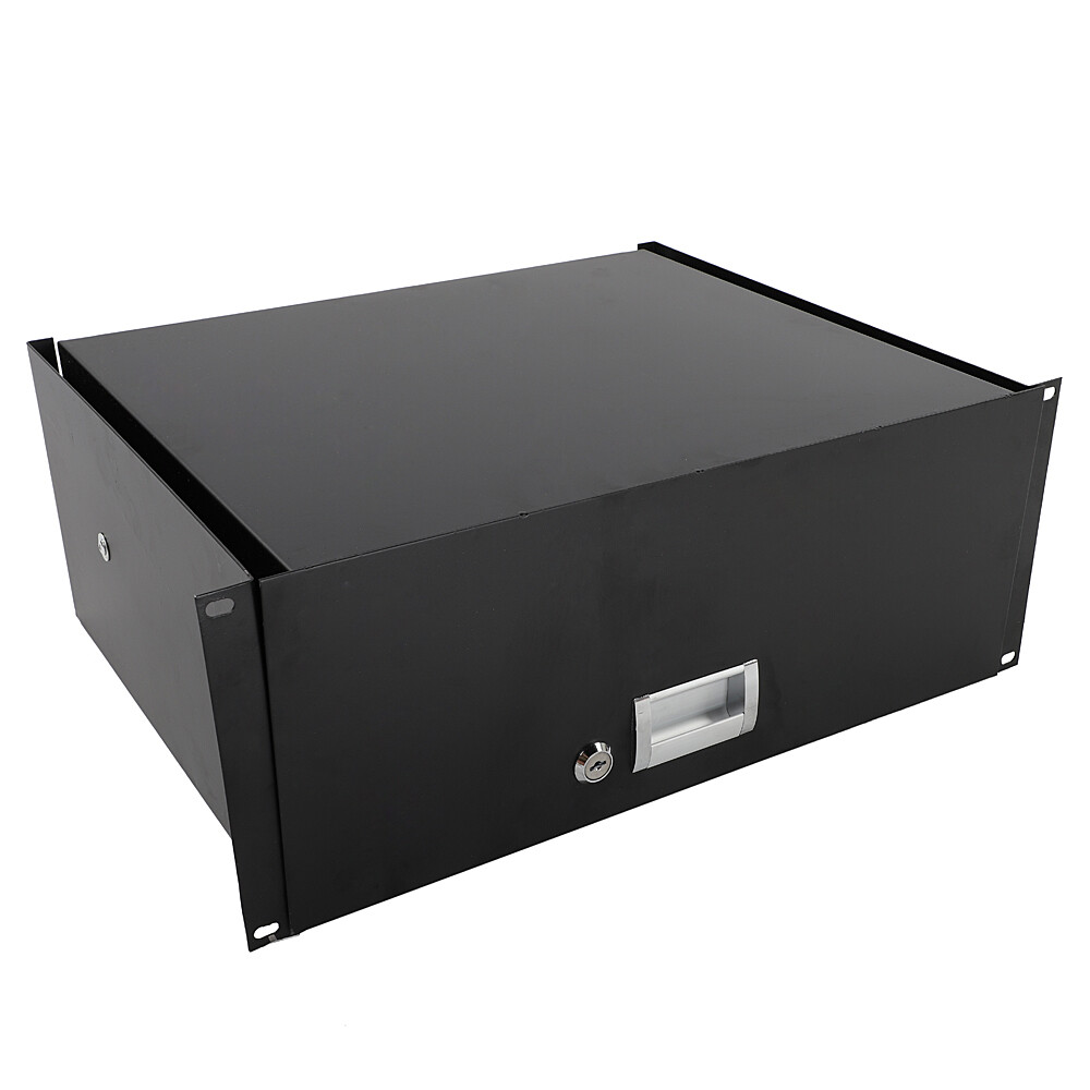 4U Drawer Server Cabinet Case 19 Inch Locking Rack Mount DJ Lockable Deep Drawer