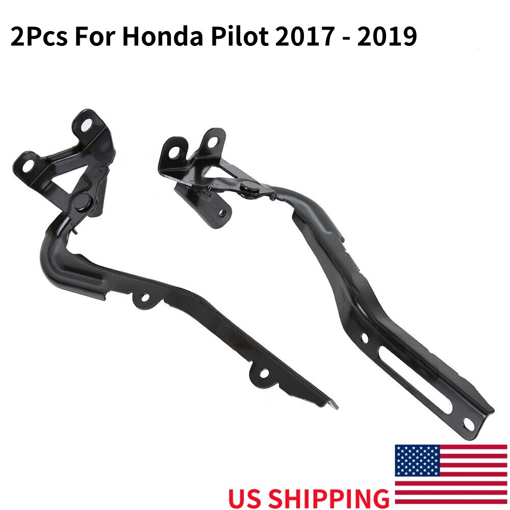 Set of 2 Iron Hood Hinge For Honda Pilot 2017 2018 2019 Left & Right Side Sedan