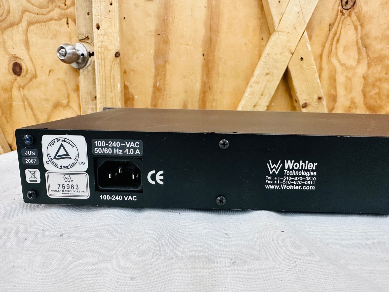 Wohler Technologies VMQ-4 Analog Audio Monitor Panel - Tested & Working - ONE