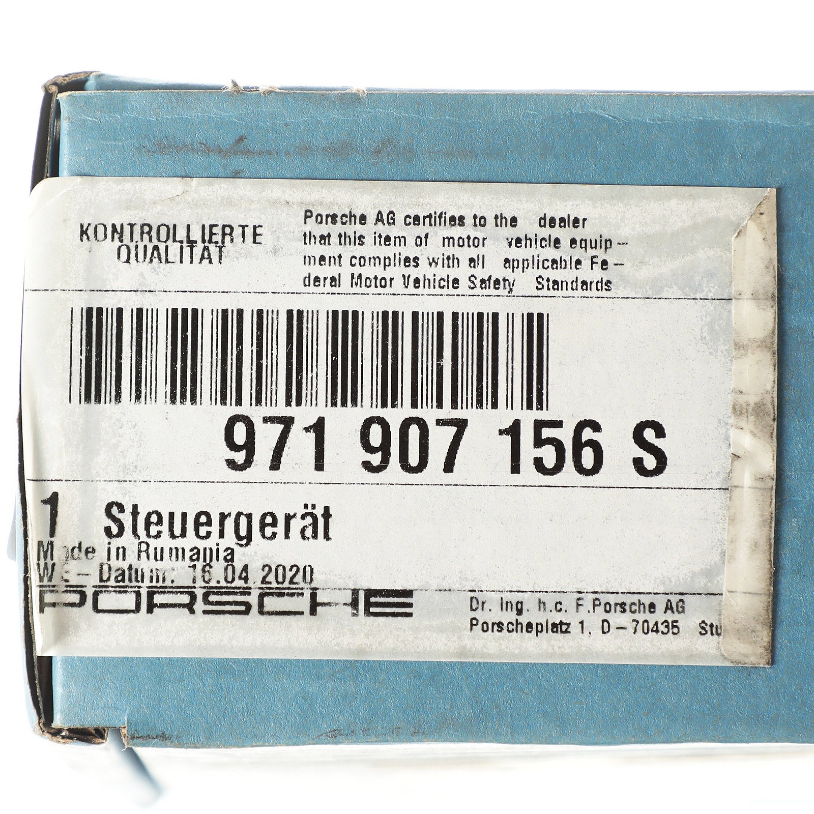 GENUINE PORSCHE Cayenne 2019-2023 Roll Stabilisation Ctrl Module 971-907-156-S