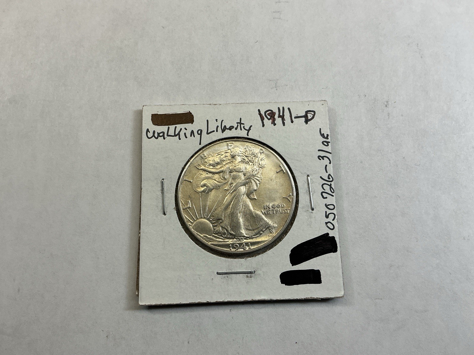 1941-D Walking Liberty 90% Silver Half-Dollar US Coin from Denver Mt 050726 31ae