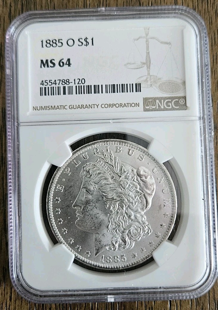 1885-O Morgan Silver $1 Dollar NGC MS64 Free Shipping