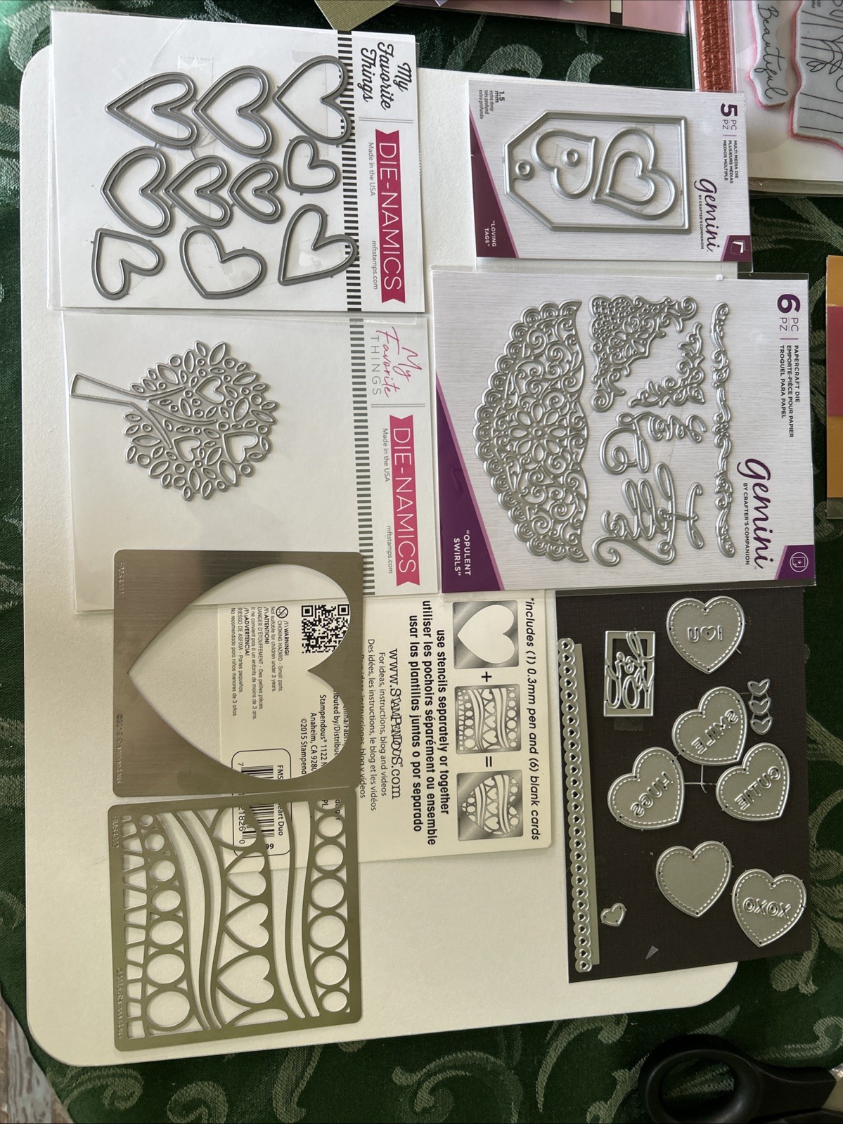 Misc Lot Of 30+ Valentine Hearts Opulent Swirls Living Tags & More