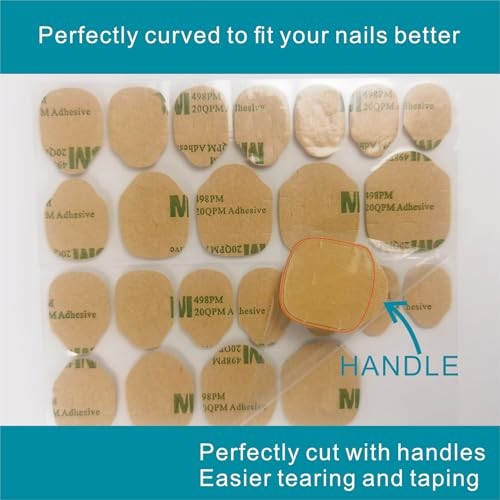 Nail Adhesive Tabs Transparent Double Side Nail Sticky Tabs, 1200PCS Press On