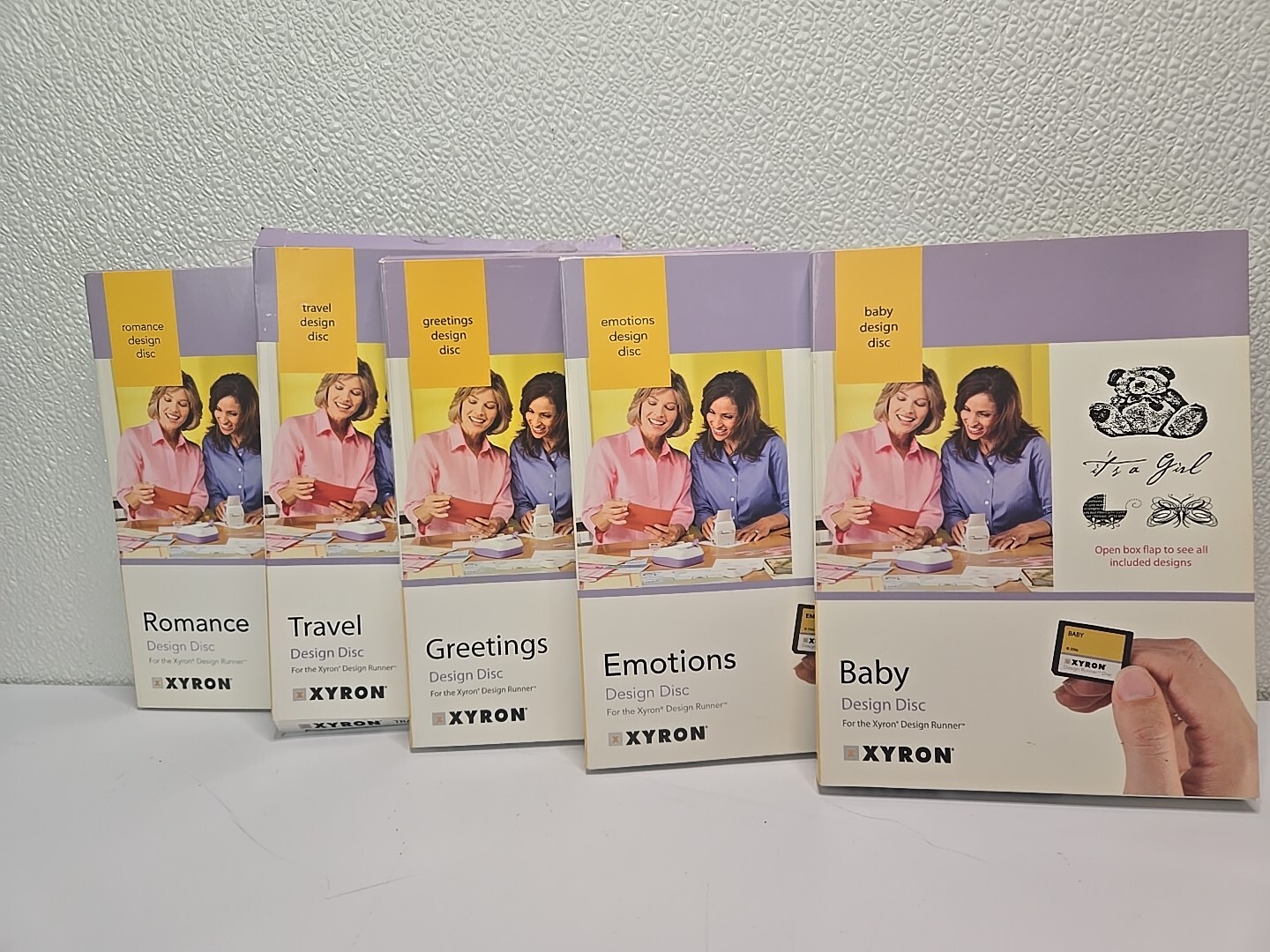Xyron Design Runner 5 DISCS Starter Travel Occasion Generations  Font + Fold Out