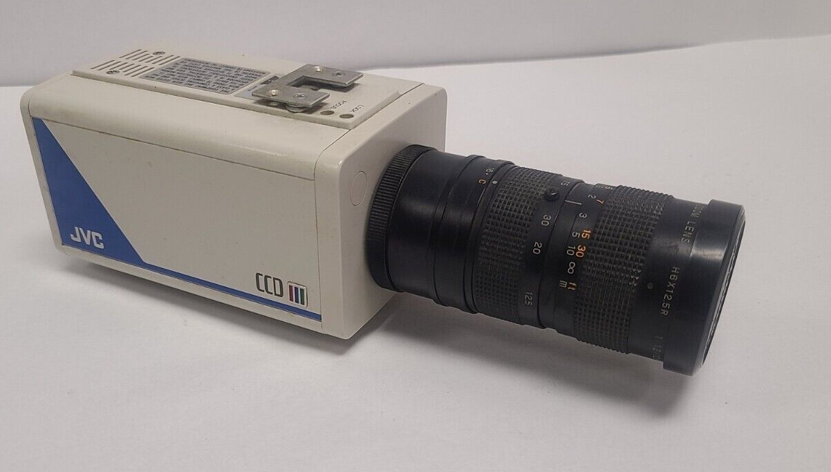 Vintage JVC CCD TK-870U Color RGB Video Camera, Light, Tripod -See Description