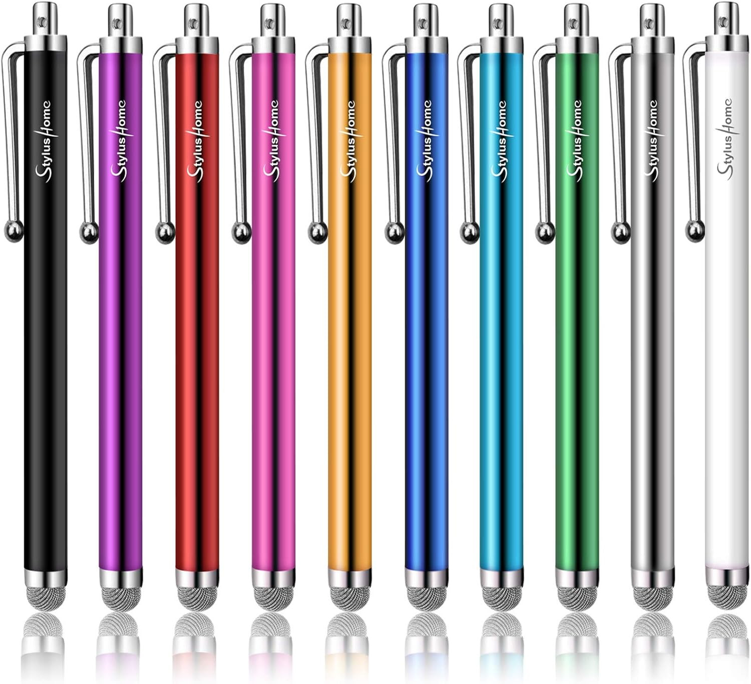 10 Pack Stylus Pens for Touch Screens, Mesh Fiber Tip Stylus Pens for Ipad Iphon