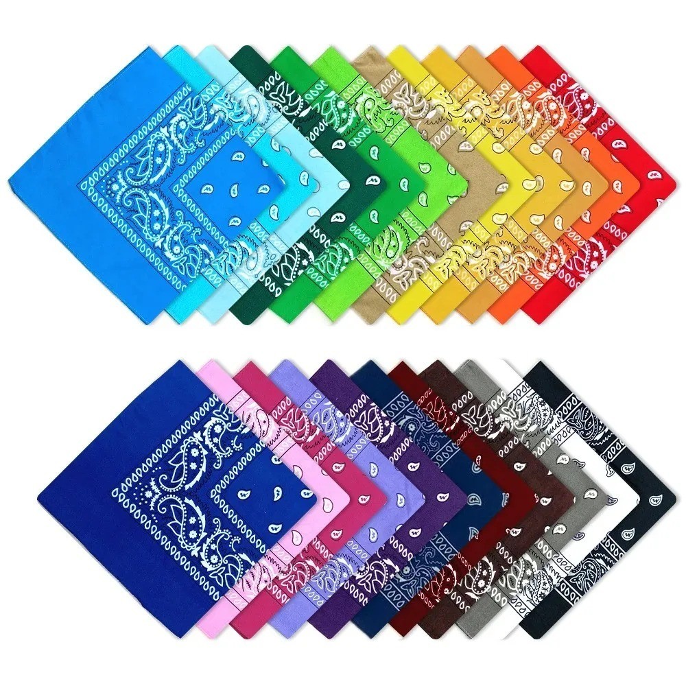 USA Seller 100% Cotton Paisley Bandanas 22"X22" Scarf Head Neck Bandannas