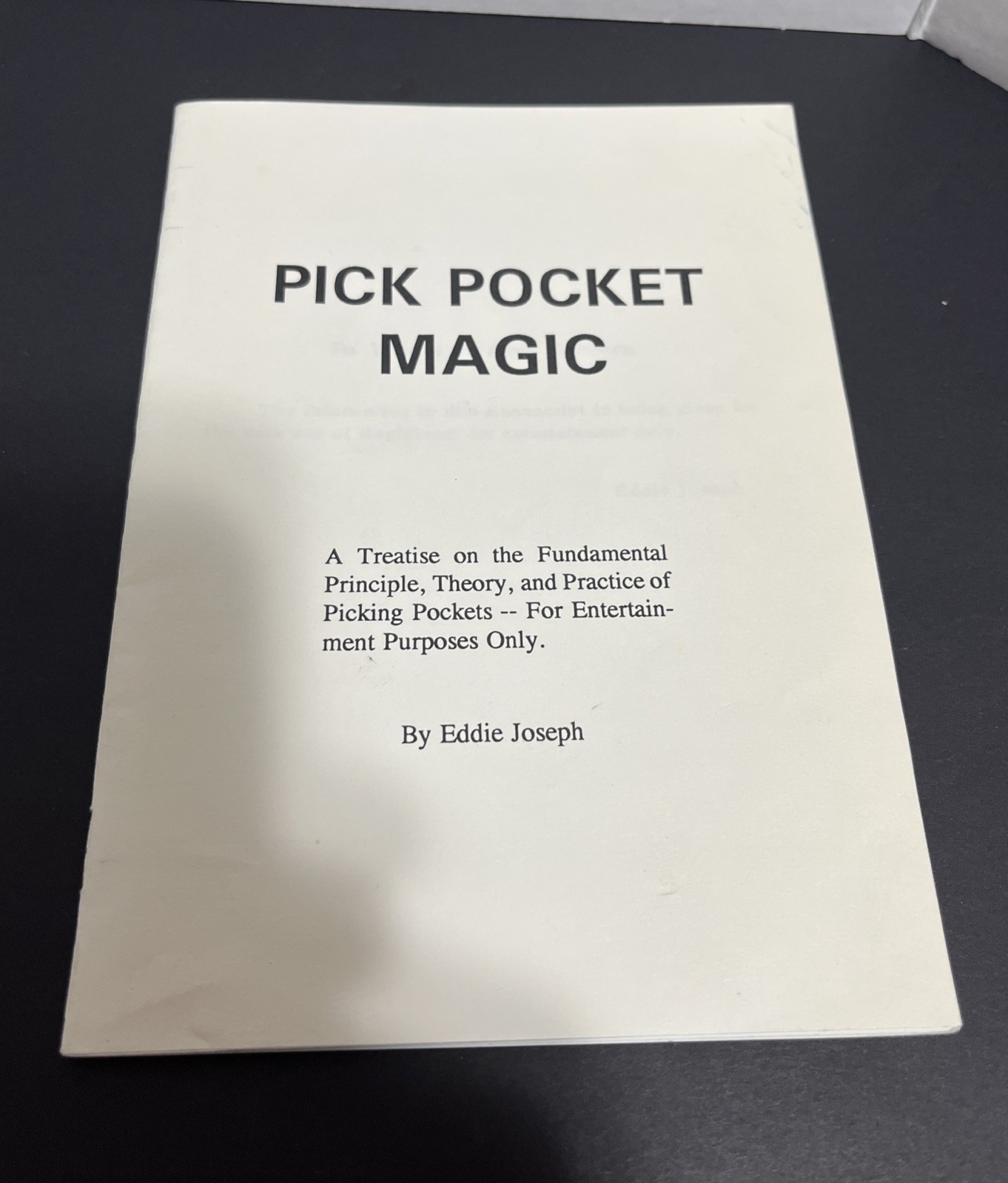 Pick Pocket Magic By Eddie Joseph Booklet Magic Tricks Pamphlet Novelty