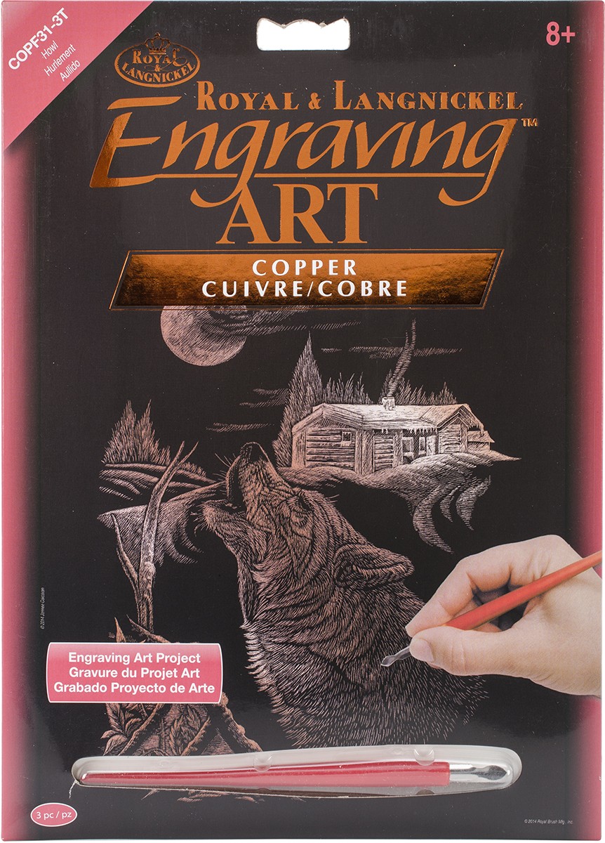Copper Foil Engraving Art Kit 8"X10" Howl