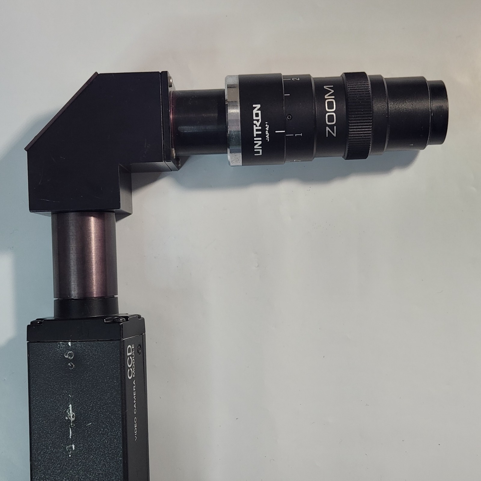 Sony XC-77 CCD Video Camera Module/Right-Angle Prism Adapter/Unitron 1:6.5 Lens